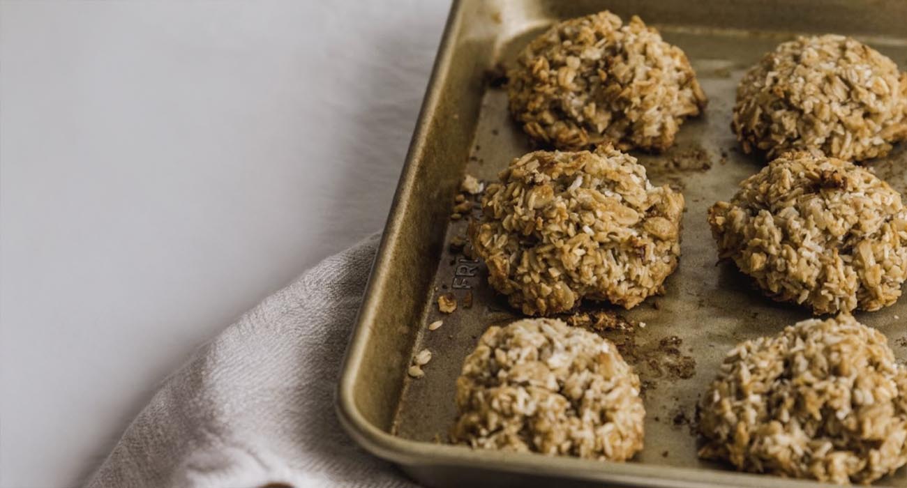 Galletas de plátano y coco