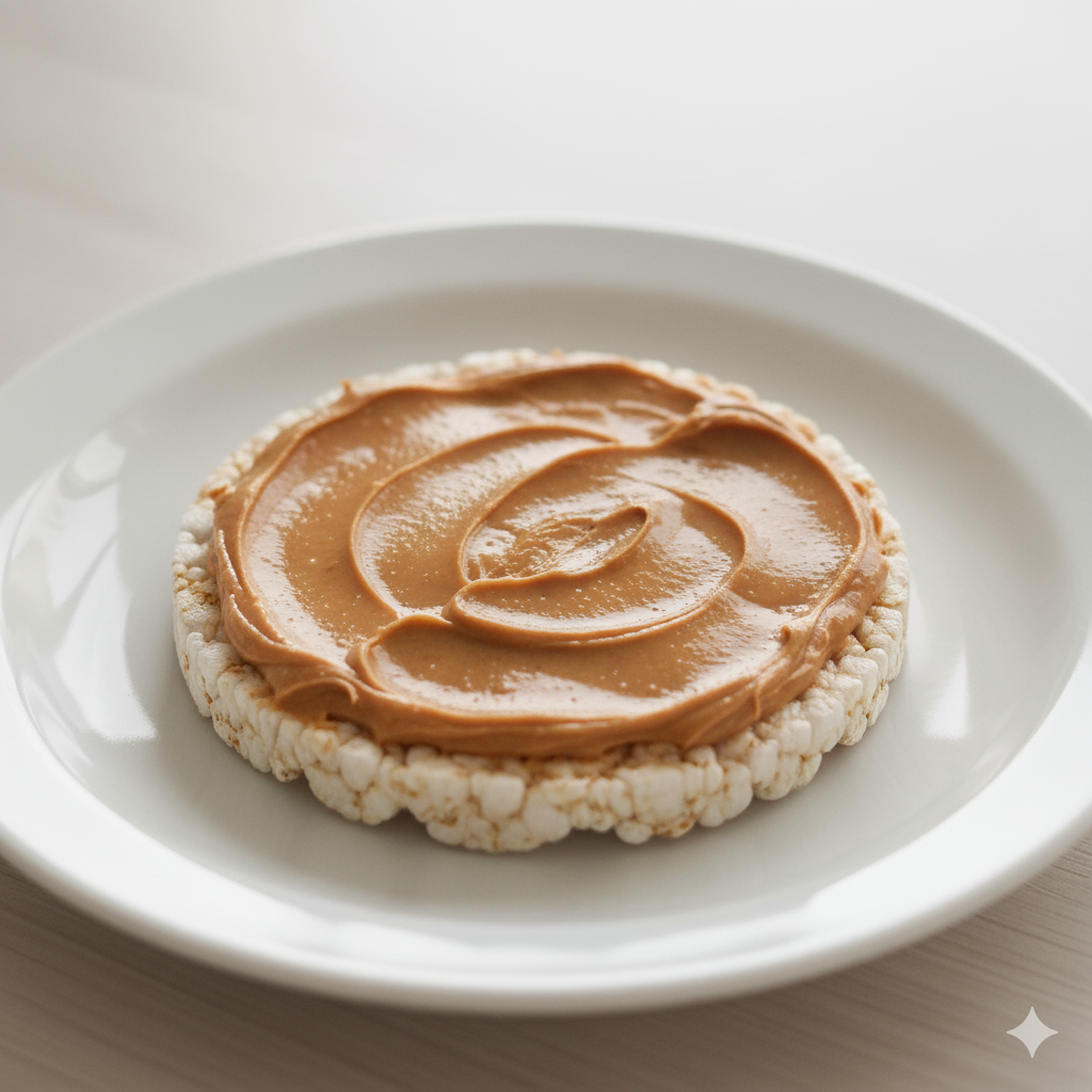 Rice cakes con crema de nueces