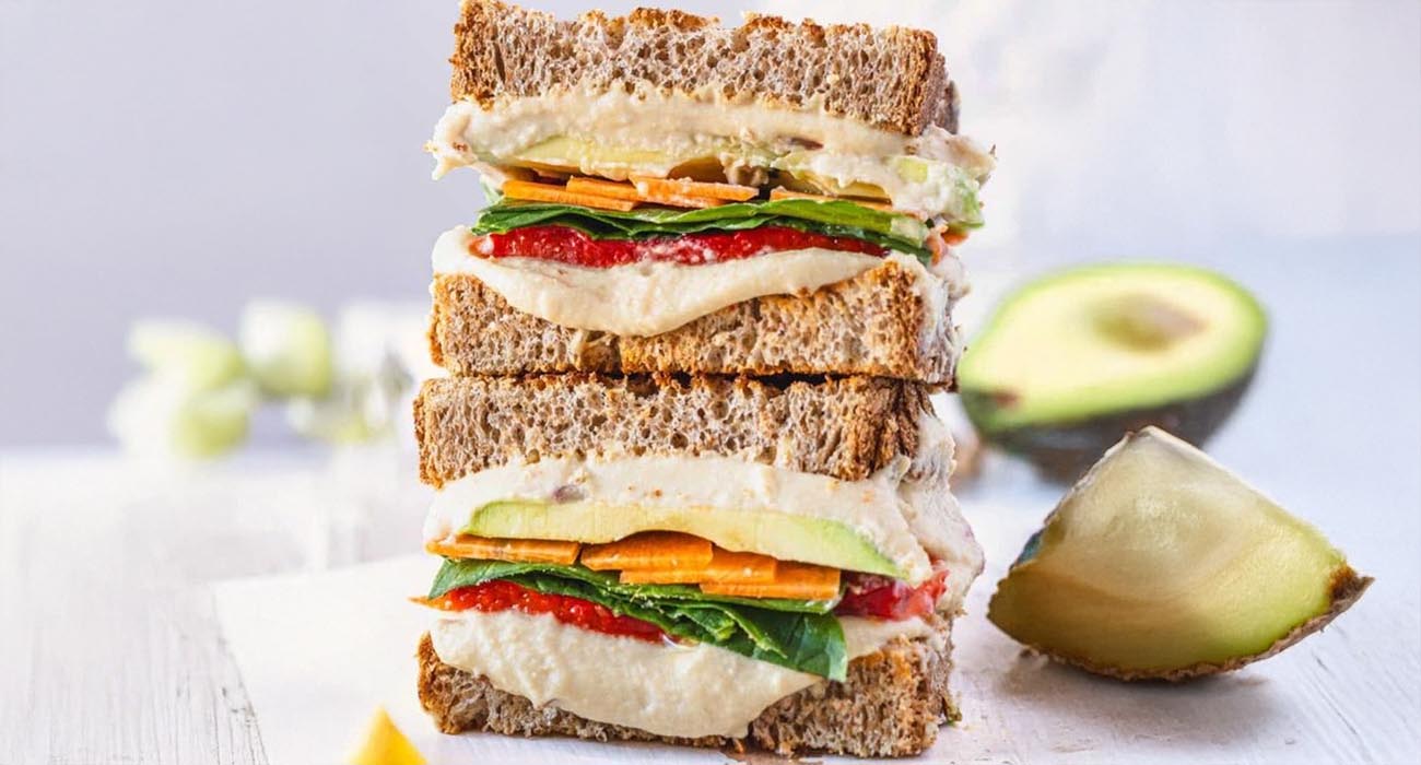 Sandwich de garbanzos y semillas de girasol