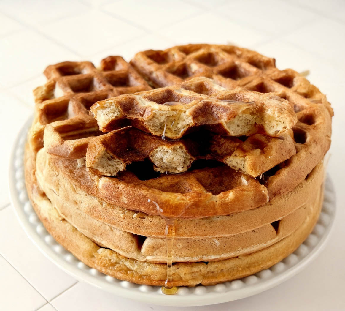 Waffles de avena y plátano