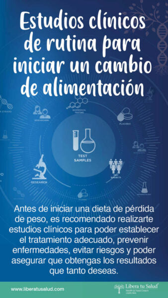 Estudios clínicos de rutina para iniciar un cambio de alimentación